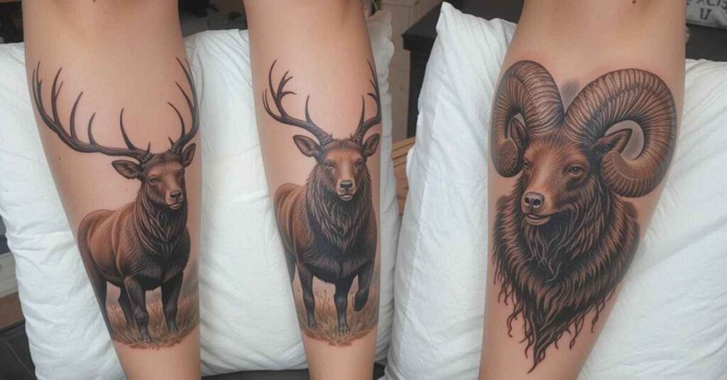 Colorado Wildlife Tattoos Elk, Bears, and Bighorn Sheep