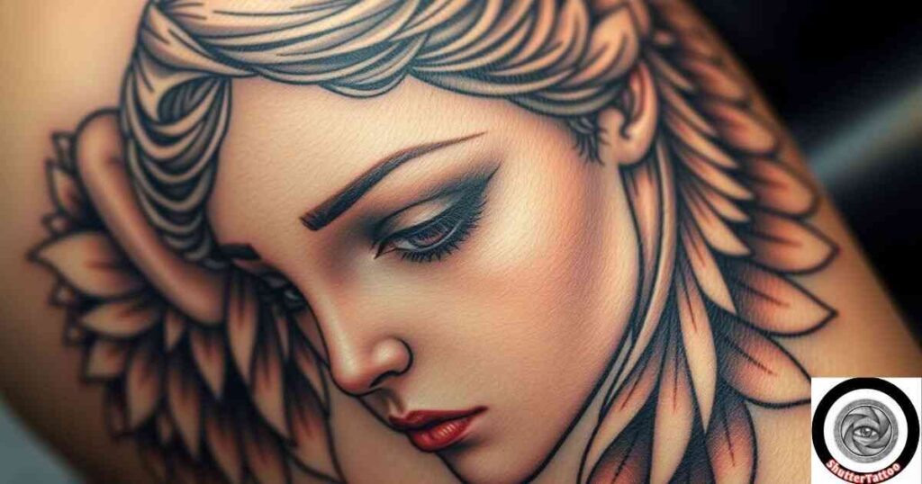 Realistic Angel Face Tattoos: Breathtaking Detail and Artistry