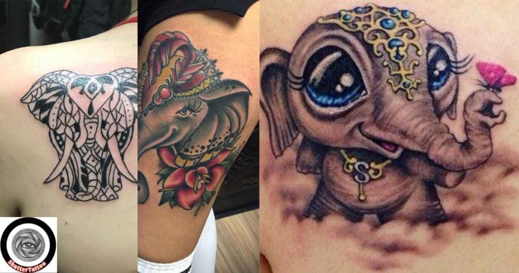 Symbolic Elephant Tattoo Variations