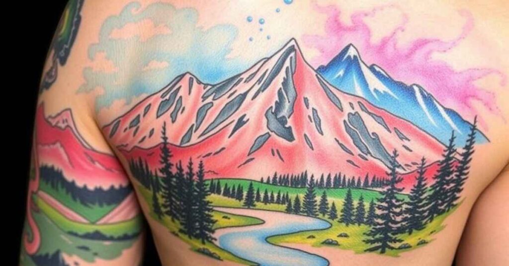 Watercolor Tattoos Capturing Colorado’s Vibrant Landscapes